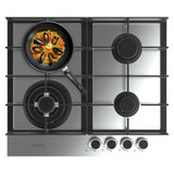 Cecotec Gas Hob 4 Burners Bolero Squad G 4400F Inox 8000W Stainless Steel WOK-7