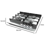 Cecotec Gas Hob 4 Burners Bolero Squad G 4400F Inox 8000W Stainless Steel WOK-9