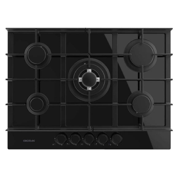 Cecotec Gas Hob 5 Burners Bolero Squad G 5400F 10400W Black Glass Cast Iron WOK-0