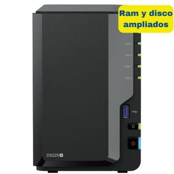 NAS Network Storage Synology DS225+/6G 8TB Black Intel Celeron-0