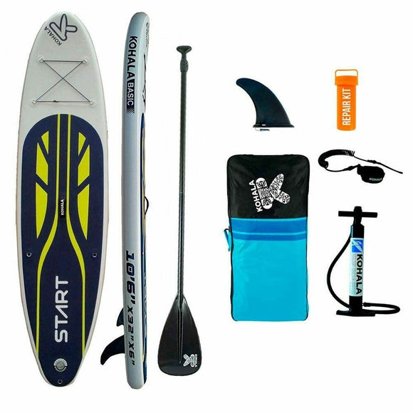 Inflatable Paddle Surf Board with Accessories Kohala Start  White 15 PSI (320 x 81 x 15 cm)-0