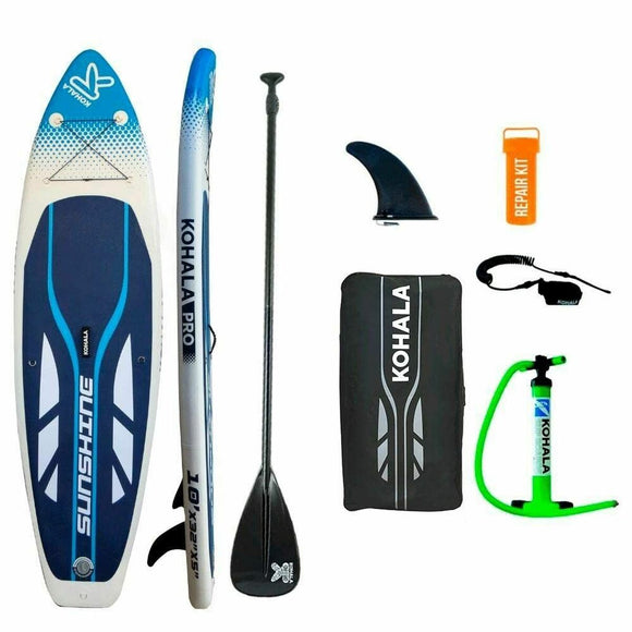 Inflatable Paddle Surf Board with Accessories  Kohala Sunshine White (305 x 81 x 12 cm)-0