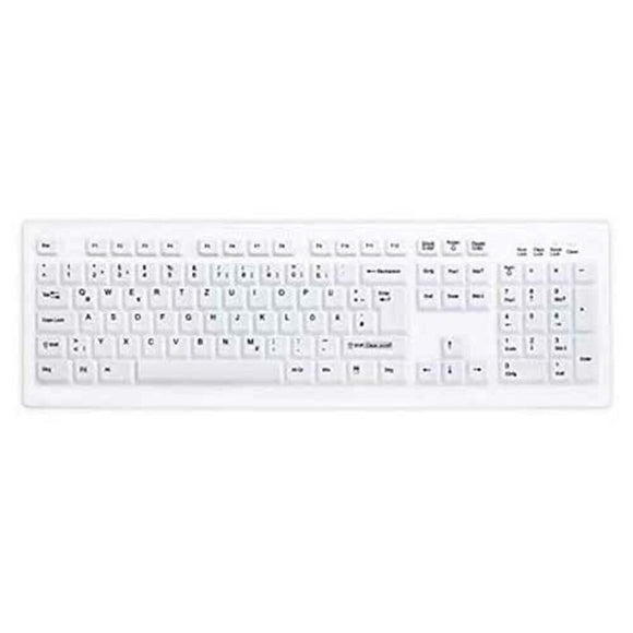 Keyboard Cherry AK-C8100F-UVS-W USB White Spanish Qwerty-0