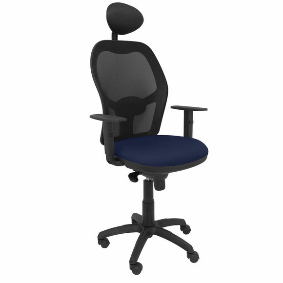 Office Chair with Headrest Jorquera P&C ALI200C Blue Navy Blue-0