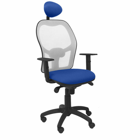 Office Chair with Headrest Jorquera P&C ALI229C Blue-0