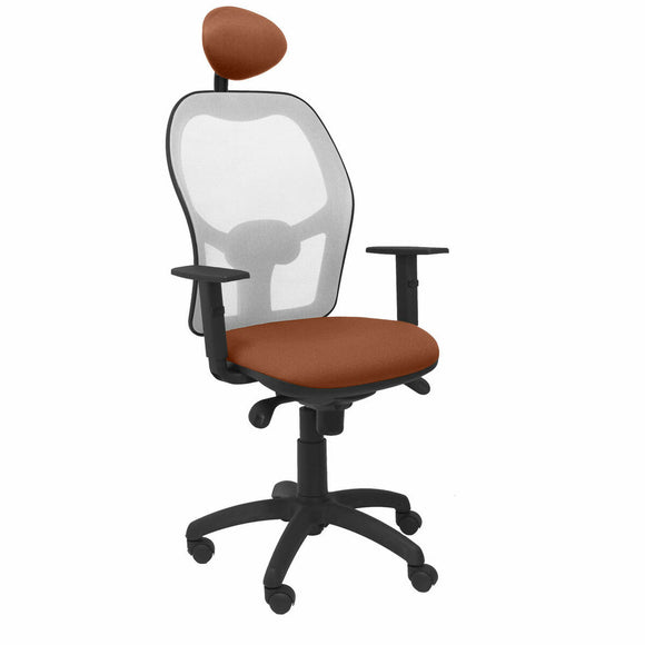 Office Chair with Headrest Jorquera P&C ALI363C Brown-0