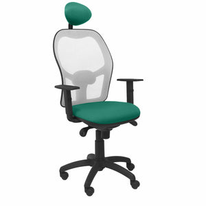 Office Chair with Headrest Jorquera P&C ALI456C Emerald Green-0