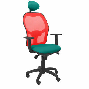 Office Chair with Headrest Jorquera P&C BALI39C Turquoise-0