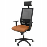 Office Chair with Headrest Horna P&C Brown-3