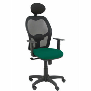 Office Chair with Headrest P&C B10CRNC Dark green-0