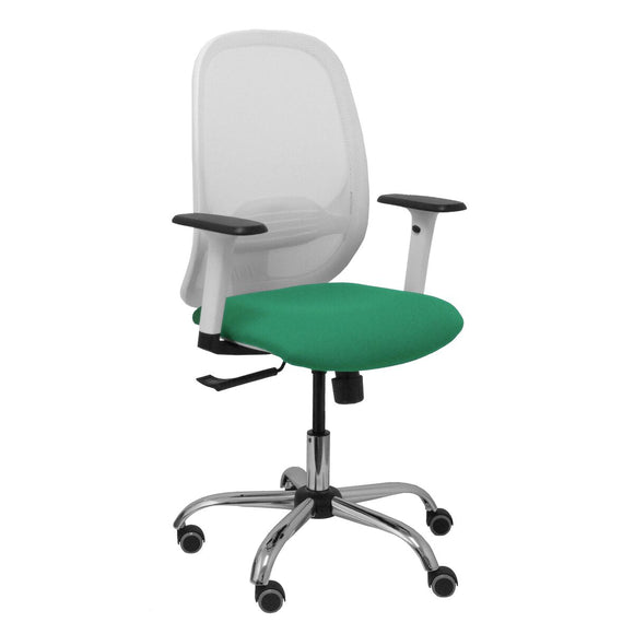 Office Chair P&C 354CRRP White Green Emerald Green-0