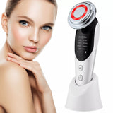 Facial Massager with Radiofrequency, Phototherapy and Electrostimulation Drakefor QLINIQ A White 3 Pieces-2