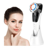 Facial Massager with Radiofrequency, Phototherapy and Electrostimulation Drakefor QLINIQ A White 3 Pieces-1