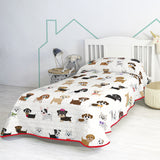 Bedspread (quilt) HappyFriday Multicolour Single Dog-4