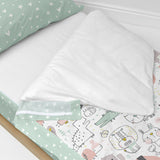 Quilt Cover without Filling HappyFriday Moshi Moshi Best buddies Multicolour 90 x 200 cm-3