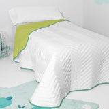 Bedspread (quilt) HappyFriday Basic Kids Arista Green 180 x 260 cm-2