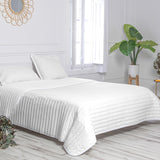 Bedspread (quilt) HappyFriday Basic Dash White 240 x 260 cm-4