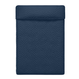 Reversible Bedspread HappyFriday Basic Arista Navy Blue Mint 270 x 260 cm-1