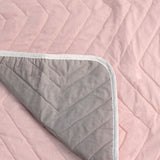 Reversible Bedspread HappyFriday Basic Arista Grey Light Pink 260 x 260 cm-4