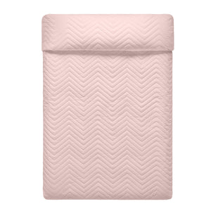 Reversible Bedspread HappyFriday Basic Arista Grey Light Pink 260 x 260 cm-0