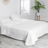 Bedspread (quilt) HappyFriday Basic Arista White 240 x 260 cm-3