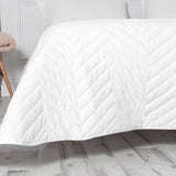 Bedspread (quilt) HappyFriday Basic Arista White 240 x 260 cm-2