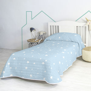 Bedspread (quilt) HappyFriday BASIC KIDS Blue 180 x 260 cm-0