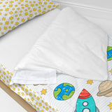 Quilted Zipper Bedding HappyFriday Mr Fox Space Rocket Multicolour 105 x 200 cm-3