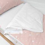 Quilt Cover without Filling HappyFriday Basic Kids Little star Pink 90 x 200 cm-3