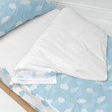 Quilted Zipper Bedding HappyFriday Basic Clouds Blue 105 x 200 cm-3