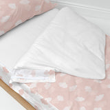 Quilt Cover without Filling HappyFriday Basic Kids Clouds Pink 105 x 200 cm-3