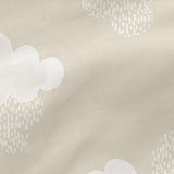 Quilt Cover without Filling HappyFriday Basic Kids Clouds Beige 105 x 200 cm-1