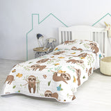 Bedspread (quilt) HappyFriday Moshi Moshi Multicolour 180 x 260 cm Lazy bear-4