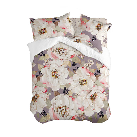 Nordic cover HappyFriday White Peonies Multicolour 260 x 240 cm-0