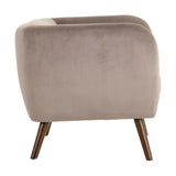 Armchair 81 x 73 x 70 cm Synthetic Fabric Wood Taupe-7