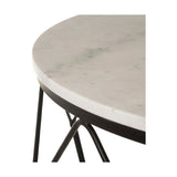 Centre Table 80 x 80 x 46 cm Metal Marble 2 Units-4