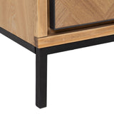 Hall Table with Drawers SPIKE 91 x 40 x 84,5 cm Natural Metal Wood-1