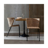 Dining Chair 50 x 54 x 77 cm Natural Black-9