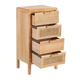 Nightstand HONEY Natural Paolownia wood MDF Wood 40 x 30 x 77,5 cm-8