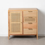 Hall Table with Drawers HONEY 80 x 40 x 82 cm Natural Wood Rattan-7