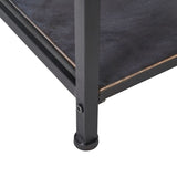Hall Table with 2 Drawers BRICK Brown Black Iron 75,5 x 38 x 85 cm-2