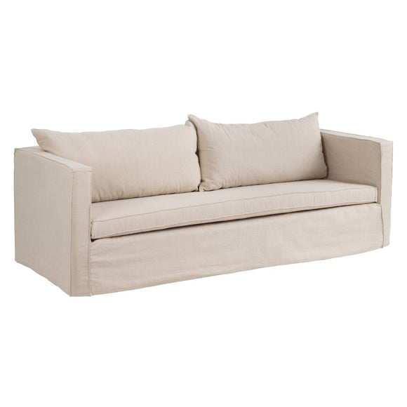 Sofa Beige 240 x 100 x 92 cm-0