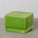 Pouffe Synthetic Fabric Wood Green 60 x 60 x 40 cm-1