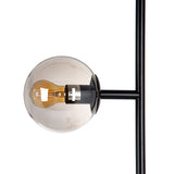 Ceiling Light 40 x 40 x 234 cm Crystal Black Metal Ø 15 cm Modern-3