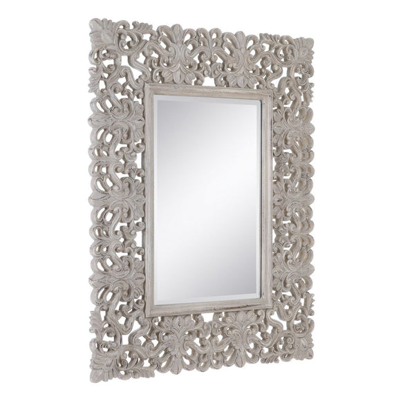 Wall mirror White Crystal 98 x 3 x 124 cm-0