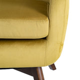 Armchair 75 x 83 x 103 cm Synthetic Fabric Wood Mustard-3