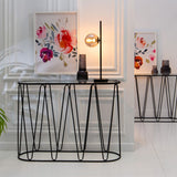 Hall 107 x 35,5 x 79 cm Crystal Black Metal (2 Units)-7