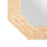 Wall mirror 81 x 6,5 x 81 cm Natural Bamboo-2