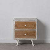 Nightstand COUNTRY Natural White Fir wood 50 x 35 x 55 cm MDF Wood-1