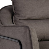 Armchair 76,5 x 70 x 74 cm Synthetic Fabric Metal Dark grey-6